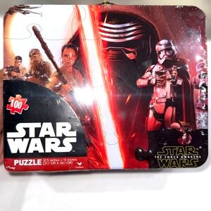 Star Wars The Force Awakens SEALED Collectible Tin Lunch Box 100 Piece Puzzle